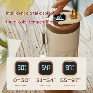 450ml Smart Thermal Mug – LED Temperature Display Vacuum Flask
