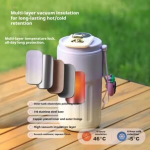 450ml Smart Thermal Mug – LED Temperature Display Vacuum Flask