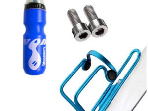 750ML Aluminum Mountain Bike Cycling Water Bottle with Holder Cage