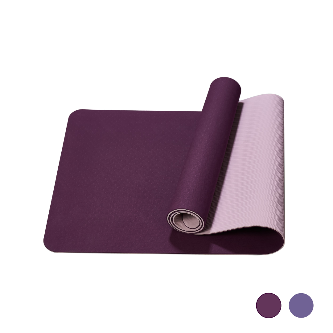 Non-Slip TPE Yoga Mat - 72" x 24" Professional Exercise & Pilates Mat