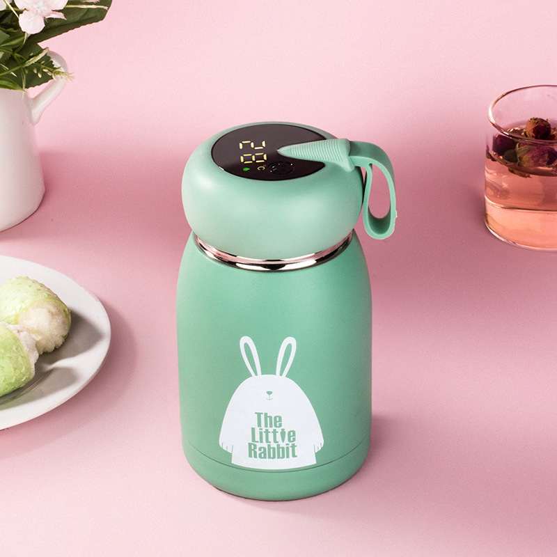 Smart Compact Thermos – 350ml Stainless Steel Vacuum Cup with Temperature Display