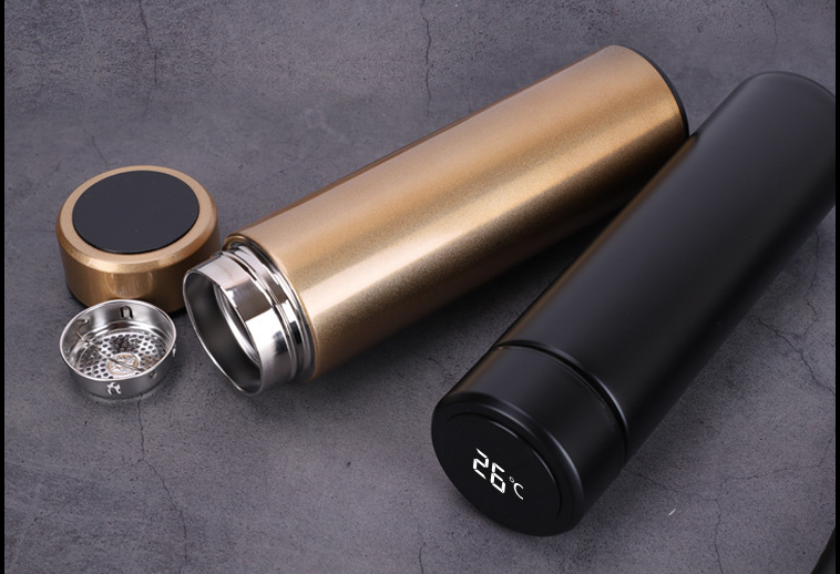 Smart LED Temperature Sensing Bottle – 500ml Stainless Steel Vacuum Flask