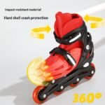 Adjustable Kids Inline Skates Full Set with Protective Gear