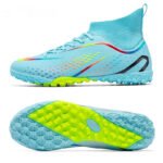 Youth Performance High-Top Soccer Shoes – Breathable TF Turf Trainers - Image 9