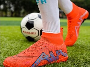 Fitness Eddy™ 6030 Elite High-Top Soccer Spikes – Professional Compression Football Boots