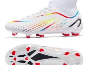 Fitness Eddy™ Youth Performance High-Top Soccer Shoes – Breathable TF Turf Trainers