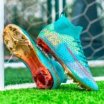 Gold-Plated High-Top Performance Soccer Boots – Elite Turf & Grass Trainers - Image 9
