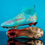 Gold-Plated High-Top Performance Soccer Boots – Elite Turf & Grass Trainers - Image 2