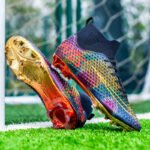 Gold-Plated High-Top Performance Soccer Boots – Elite Turf & Grass Trainers - Image 10