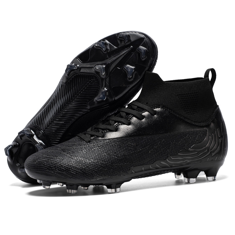 Soccer Spikes Cleats – All-Season Breathable Football Cleats Black, Red, White