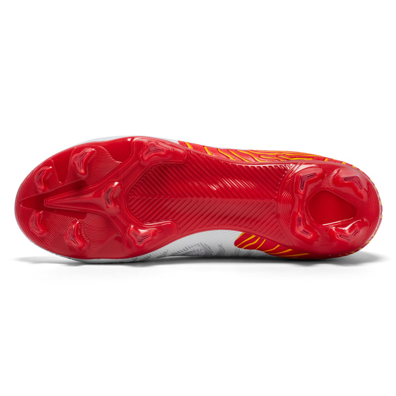 Soccer Spikes Cleats – All-Season Breathable Football Cleats Black, Red, White