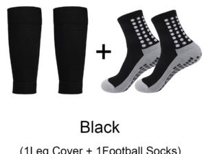 Sports Soccer Socks With Knee Pad Mid-calf Glue Dispensing Non-slip