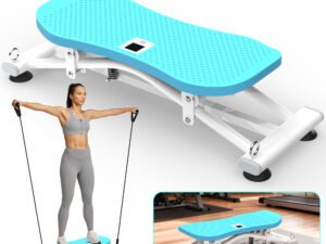 Fitness Eddy™ Ski-Style Twist Waist Trainer – Home Fitness Twister Board with Resistance Bands