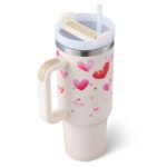 40oz Insulated Travel Tumbler – Premium Stainless Steel Sports Water Mug with Handle, Straw & Spill-Proof Lid - Image 2