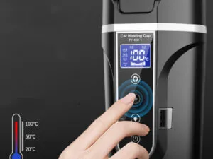 Smart Car Electric Heating Cup – Premium 400ml Digital Display Travel Thermos & Stainless Steel Portable Water Bottle