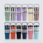 Insulated Stainless Steel Sports Tumbler – Premium 30oz Travel Water Bottle & Double-Wall Coffee Travel Cup