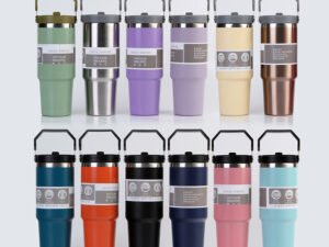 Insulated Stainless Steel Sports Tumbler – Premium 30oz Travel Water Bottle & Double-Wall Coffee Travel Cup