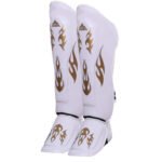 Fitness Eddy Men and Women MMA Sanda Greaves – Premium Artificial Leather Boxing Shin Guards & Martial Arts Training Protective Gear - Image 5