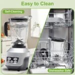 1200W Professional Countertop Blender – Smoothie Maker with Portable Cups - Image 4