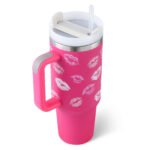 40oz Insulated Travel Tumbler – Premium Stainless Steel Sports Water Mug with Handle, Straw & Spill-Proof Lid - Image 8