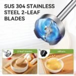 1000W 5-in-1 Hand Immersion Blender – 12-Speed Handheld Stick Mixer, Red - Image 2