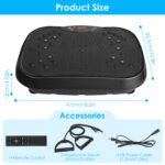 Whole Body Vibration Exercise Machine – Premium 200W Digital Workout Platform with 120 Speeds, Wireless Audio Speaker & Resistance Bands - Image 5