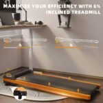 6% Incline Walking Pad - Under Desk Treadmill for Home Office, 1HP Portable Compact Running Machine, Upright Stand, 220 lbs Capacity - Image 5