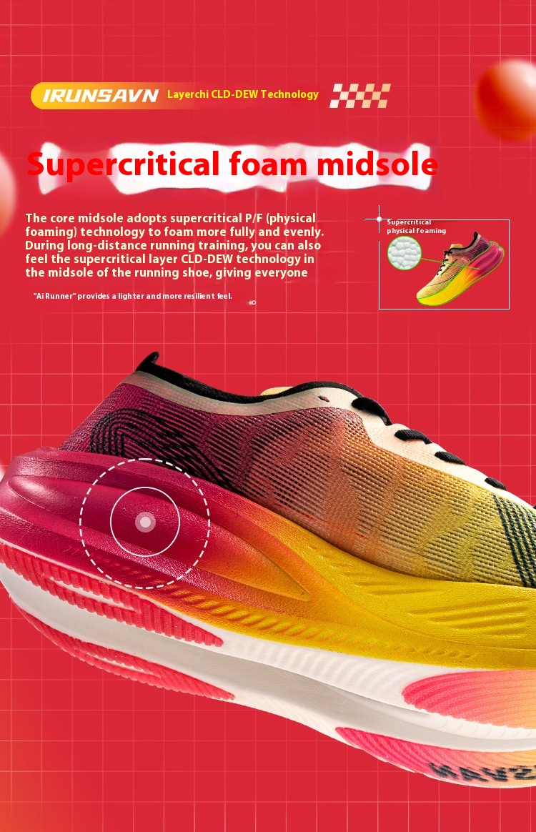 Carbon Plate Marathon Running Shoes – Premium Shock Absorbing Distance Training Shoes & Lightweight Athletic S