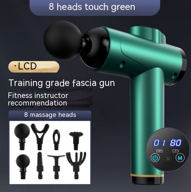 Deep Tissue Percussion Massage Gun – Premium Brushless Motor Muscle Recovery Device with LCD Screen & Multi-He