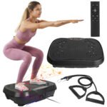 Whole Body Vibration Exercise Machine – Premium 200W Digital Workout Platform with 120 Speeds, Wireless Audio Speaker & Resistance Bands - Image 4