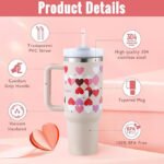40oz Insulated Travel Tumbler – Premium Stainless Steel Sports Water Mug with Handle, Straw & Spill-Proof Lid - Image 4
