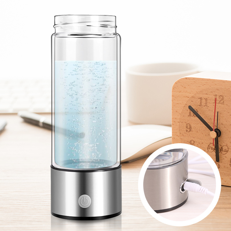Hydrogen Water Bottle Generator - Portable Borosilicate Glass Ionizer | Fitness Eddy
