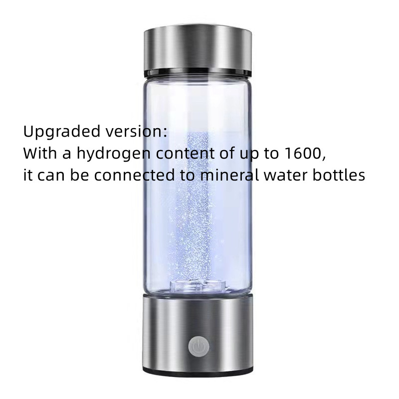 Hydrogen Water Bottle Generator - Portable Borosilicate Glass Ionizer | Fitness Eddy