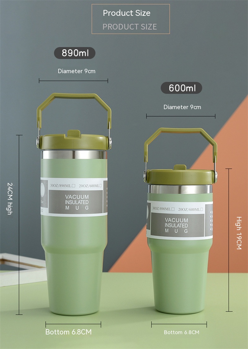 Insulated Stainless Steel Sports Tumbler – Premium 30oz Travel Water Bottle & Double-Wall Coffee Travel Cup