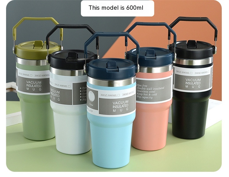 Insulated Stainless Steel Sports Tumbler – Premium 30oz Travel Water Bottle & Double-Wall Coffee Travel Cup