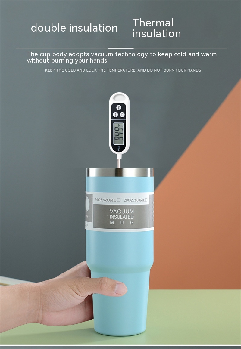 Insulated Stainless Steel Sports Tumbler – Premium 30oz Travel Water Bottle & Double-Wall Coffee Travel Cup