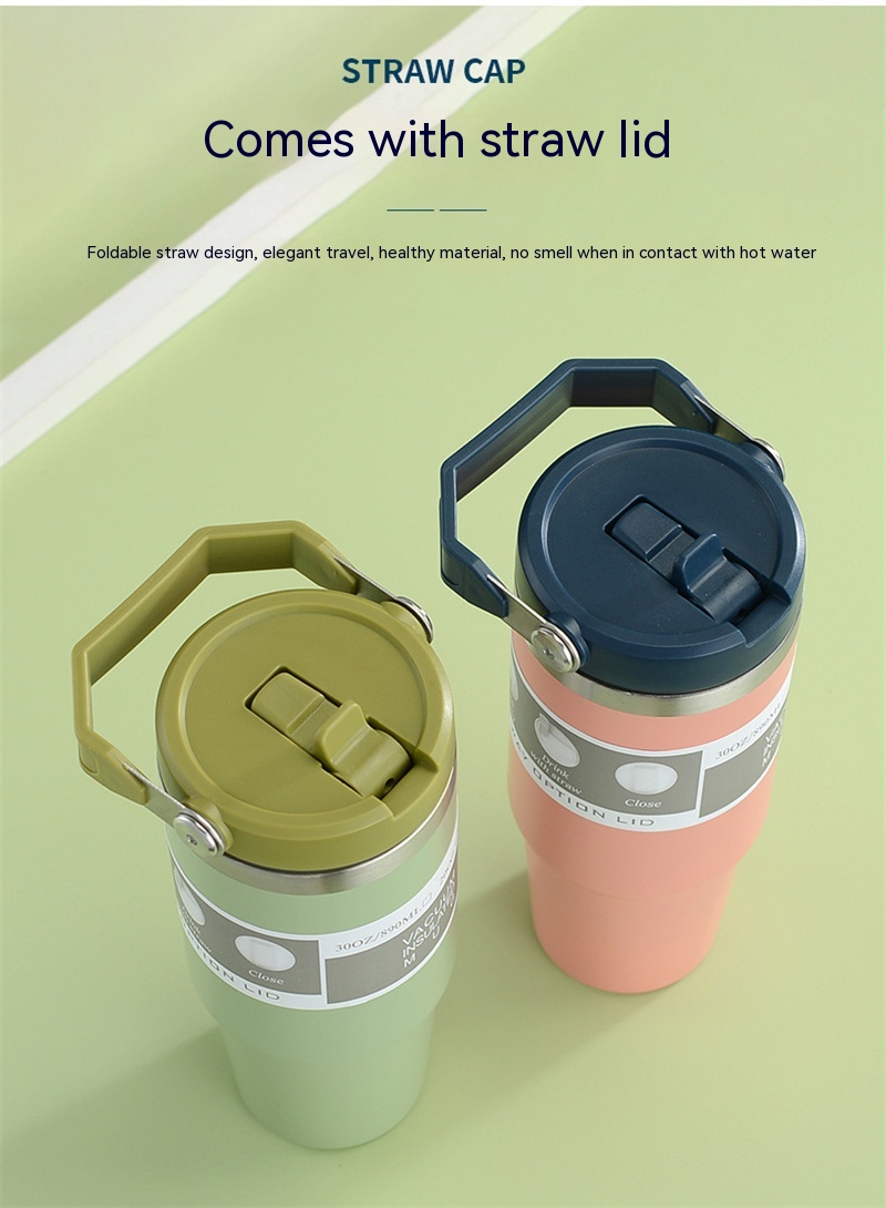 Insulated Stainless Steel Sports Tumbler – Premium 30oz Travel Water Bottle & Double-Wall Coffee Travel Cup