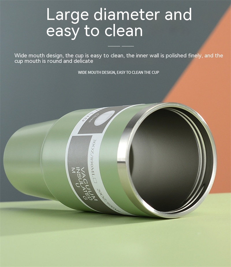 Insulated Stainless Steel Sports Tumbler – Premium 30oz Travel Water Bottle & Double-Wall Coffee Travel Cup