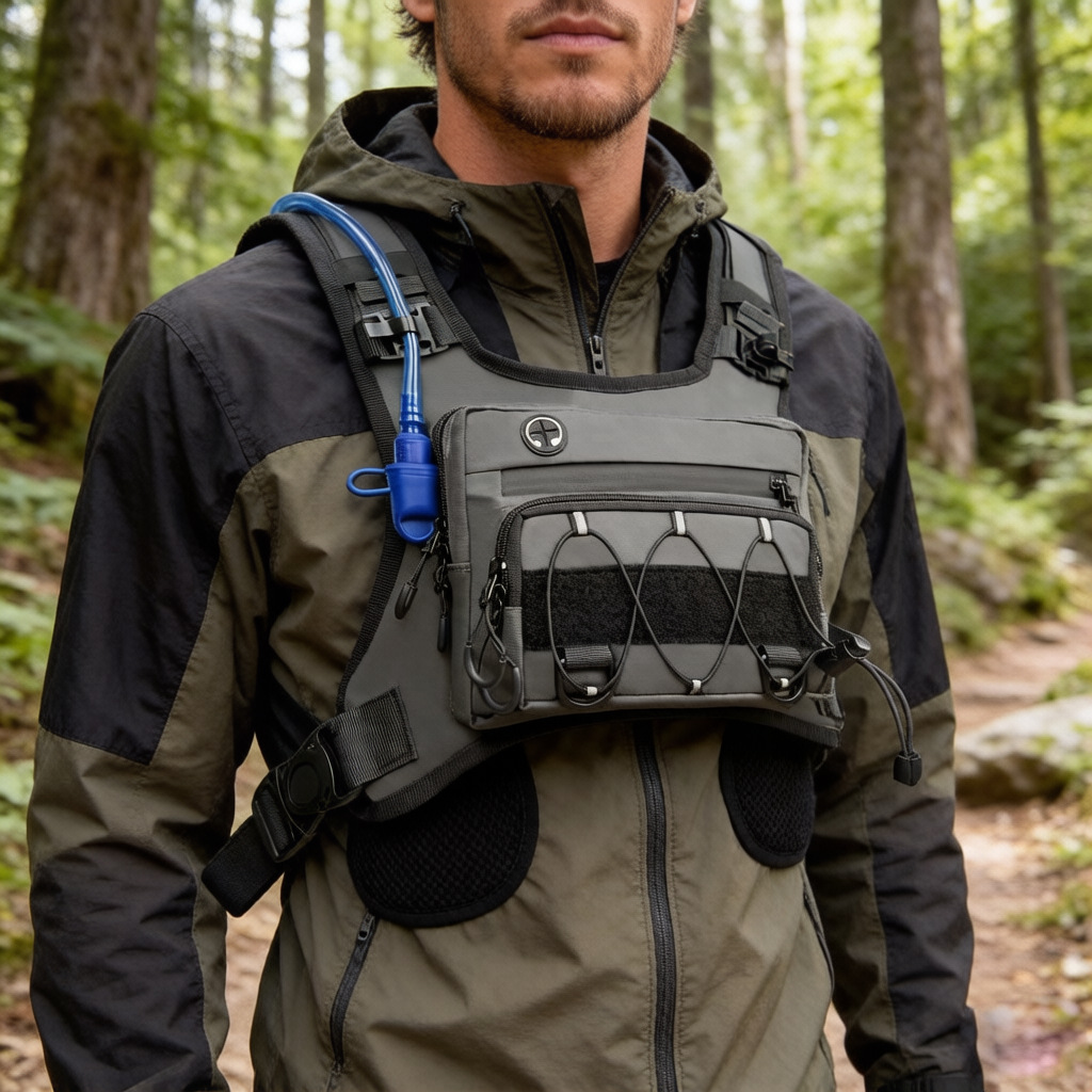 Tactical Chest Pack Rig- Multi-functional Suitable For Trail Running