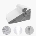 Adjustable Wedge Pillow Set – 3-Piece Foam Support Pillow with Washable Cover, White/Grey - Image 3