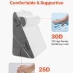 Adjustable Wedge Pillow Set – 3-Piece Foam Support Pillow with Washable Cover, White/Grey - Image 5