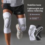 Nylon Four-way Stretch Knitted Sports Silicone Knee Brace