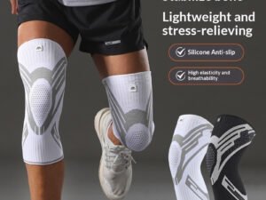Nylon Four-way Stretch Knitted Sports Silicone Knee Brace