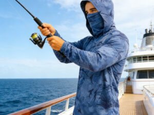 Fitness Eddy 37 Men's Long Sleeve Fishing Shirt - UPF 50 Sun Protection with Face Cover