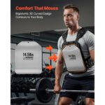 Curved Weight Vest Plates, 14.5 LB Pairs, Premium Steel Tactical Weighted Plates For Vest, Ergonomic Design, For Strength Endurance Training, Running, Jogging, Fitness, Heavy Workouts - Image 3
