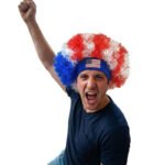 Red White Blue Fan Wig For World Cup,USA World Cup Headband Wig - Ideal For Soccer Enthusiasts, Wig Accessory For Celebrations - Image 2