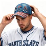 World Cup USA Bling Baseball Cap ,Rhinestone Denim Fan Hat,navy Blue - Image 6