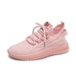 Elevated Mesh Platform Sneakers – Premium Chunky White & Black Vulcanized Casual Shoes for Women - Image 3