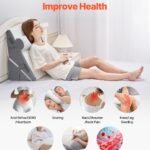 Adjustable Wedge Pillow Set – 3-Piece Foam Support Pillow with Washable Cover, White/Grey - Image 2