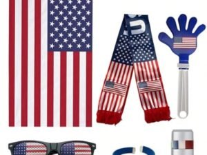 2026 World Cup American Fan Kit – Premium 6-Piece Soccer Cheer Accessories Set & Patriotic United States Match Day Celebration Bundle